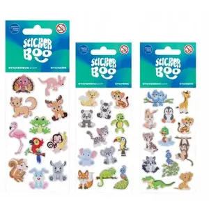 Wall sticker Sticker BOO NAKLEJ SWEET ANIMALS 66x180 cm — decorative animal motif, removable adhesive