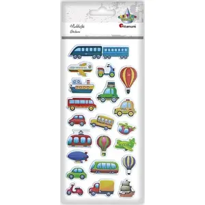 Soft 3D Stickers Titanum mix of 21 vehicle-themed decals, model 458425