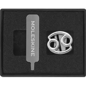 Pin badge Moleskine MOLESKINE, rak, silver — metal lapel pin