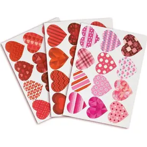 Decorative heart-pattern stickers Arpex Naklejki wzorzyste serduszka – sheet stickers for crafts and decoration