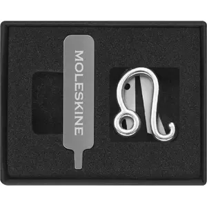 Pin badge Moleskine MOLESKINE lion silver — metal enamel lapel pin
