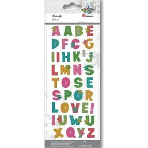 Soft Raised Alphabet Stickers Titanum 38 pcs – letters set for crafts, scrapbooking, labeling