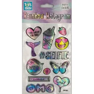 Sticker sheet Stnux rainbow hologram – selfie design, model STN 8417