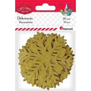 Paper snowflake stickers Titanum 24 pcs, gold