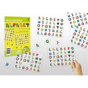Sticker set creativ company - Color Alphabet, 5 sheets (alphabet letter stickers)
