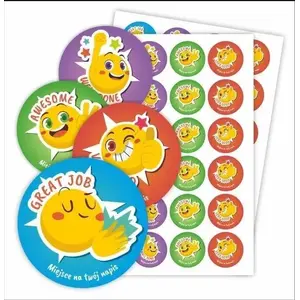 Sticker pack LearnHow Anglijske emoticons — 48 pieces motivational English emoji stickers