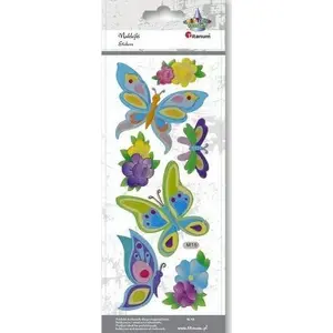 Titanum soft 3D adhesive stickers butterflies and flowers set 7 pcs