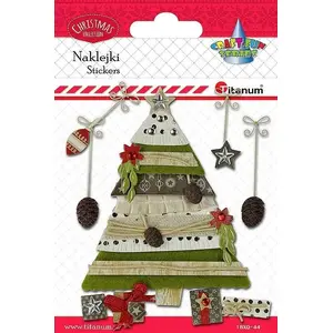 Titanum 3D Christmas Tree Nail Stickers – decorative nail art decals, self-adhesive holiday design