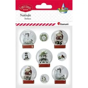 3D Snowflake Stickers Titanum 9 pcs — decorative nail art decals