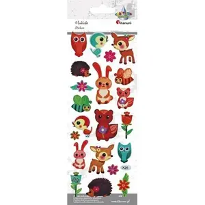 Soft 3D Animal Stickers Titanum 21 pcs — decorative raised adhesive stickers
