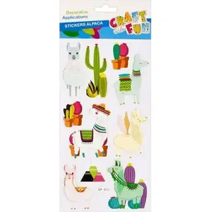 Decorative 3D Alpaca Stickers set, Craft with Fun — 10 pieces
