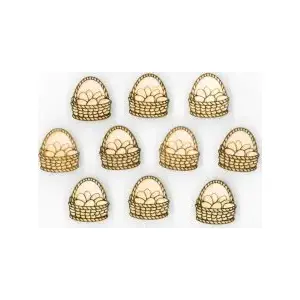 Wooden Basket Stickers FANDY model 509637 – decorative wooden adhesive embellishments