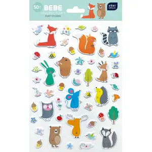 Pencil case stickers INTERDRUK puffy decorative stickers 50 pcs mix (price per 1 pcs)
