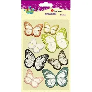 Paper 3D Stickers Titanum — Butterfly Mix, Pack of 8