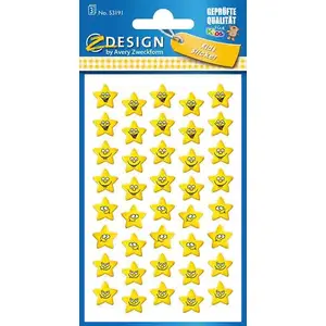 Avery Zweckform sticker sheet 53191 — decorative star design, printable labels