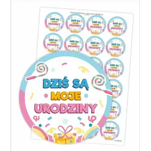 Birthday Stickers LearnHow – “Today Is My Birthday” set, 24 pcs