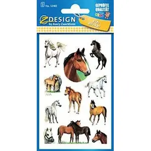 Label sheets Avery Zweckform KONIE NAKLEJKI model 53483 – decorative horse stickers on A4 sheets