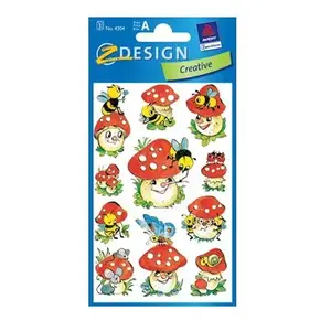 Dekoratīvās papīra uzlīmes Zdesign Avery Z-Design, daudzkrāsainas, 76 × 120 mm, 3 gab.