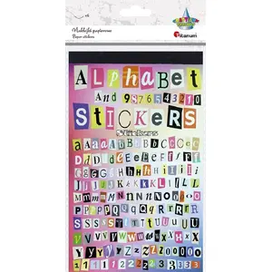 Paper Stickers Titanum 6 Sheets — Letters and Numbers Set, 1,362 pcs