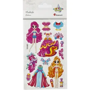 Titanum decorative raised stickers set 14 pcs — dolls and costumes