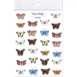 Sticker set RANOK Ranok Naklejki Motyle – decorative butterfly stickers, sheet of assorted designs