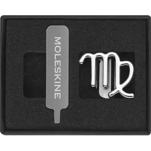 Pin badge Moleskine MOLESKINE, panna silver — decorative enamel pin accessory