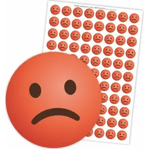 Motivational Stickers LearnHow - Sad Face set, 88 pieces, inspirational reward stickers