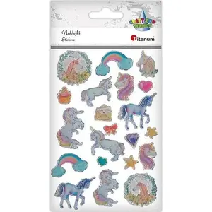 TEKA resin transparent stickers mix 21 pcs – decorative transparent resin decals set
