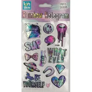 Sticker sheet Stnux rainbow hologram — unicorn design STN 8660