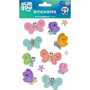 Sticker BOO Naklejki Sticker BOO Motyle — decorative butterfly wall stickers, sheet with assorted butterfly decals