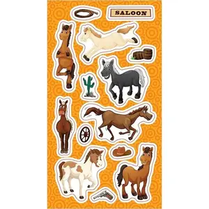 Sticker sheet RANOK Ranok Naklejki Koniki – decorative horse-themed stickers, sheet format