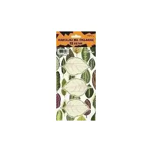 Sticker set for notebooks HENRY - Leaves design, 12 pieces