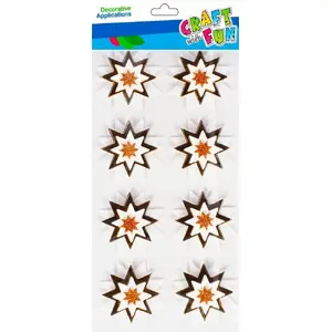 3D Star Stickers Craft with Fun CFBN347 – set of 8 decorative self-adhesive stars
