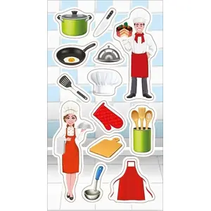 Incood chef stickers – Incood Naklejki Kucharz, decorative kitchen stickers, model 522348
