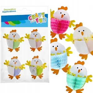 Craft with Fun nail stickers — Chicken motif set, 4 sheets (MPN CFSW42)