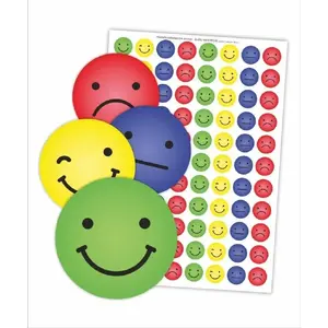 Sticker set LearnHow Naklejki. Buźki nastroje — LearnHow, model 489311, assorted emotion face stickers