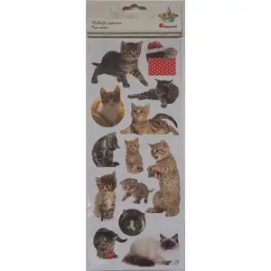 Paper Stickers Titanum — Cat Designs, Sheet Set, Decorative Paper Decals