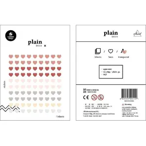 Penword decorative heart stickers mix 5 mm, sheet set (3 sheets)