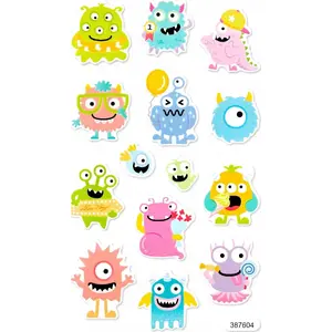Glow-in-the-dark foam stickers TEKA 600722 — monsters decorative luminescent decals