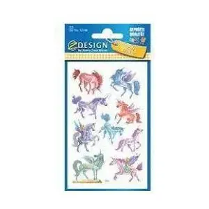 Paper stickers Zdesign model 106444 — Unicorns — decorative sheet of paper stickers