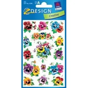 Flower Stickers Zdesign Bratek (model 106433) – decorative floral decal sheet