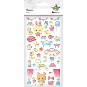 Sticker set Titanum 38 embossed decorative stickers for girls, assorted designs