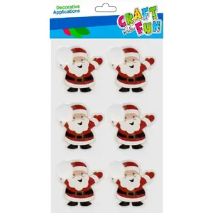 Craft with Fun decorative stickers Mikołaj set of 6 CFBN737