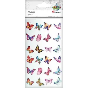 Titanum decorative foil butterfly stickers, mix pack, 24 pieces