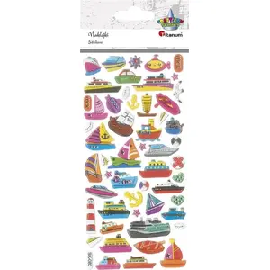 Titanum raised stickers ships mix 54 pcs – decorative craft stickers by Titanum