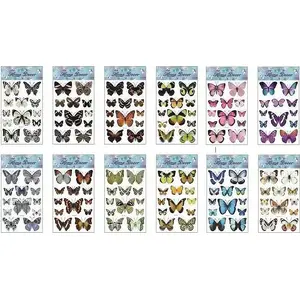 Wall stickers Adar Naklejki motyle 60x31 cm mix — decorative butterfly decal set