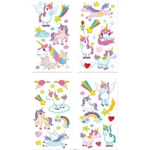 BREWIS glitter stickers unicorns MIX — decorative craft stickers for kids and scrapbooking