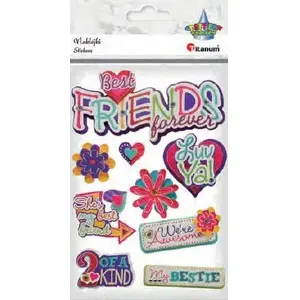 Paper 3D stickers Titanum friends mix — pack of 10