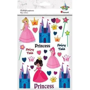 Paper Stickers TEKA Princess Mix — 66 Pieces, Decorative Craft Stickers for Kids