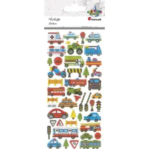 Vehicle 3D Bubble Stickers Titanum mix pack 45 pieces